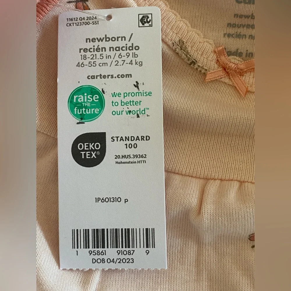 Carter's‎ Pink Baby Dress with Embroidered Details